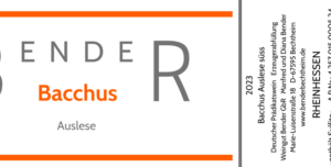 Bacchus Auslese  süss